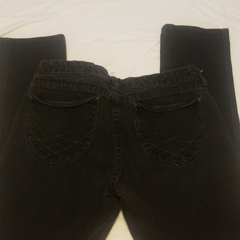 Sweetheart High Waist Straight Leg Black Denim 6